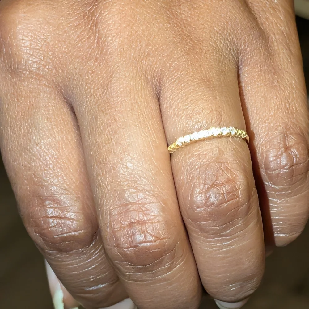 925 diamond simplicity ring sz 6